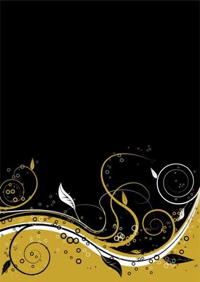 floral abstract gold von Michael Travers