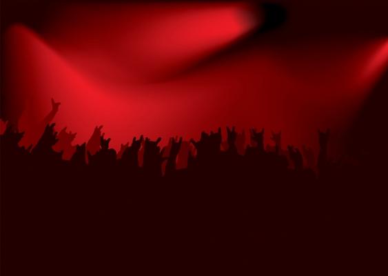 rock red crowd von Michael Travers