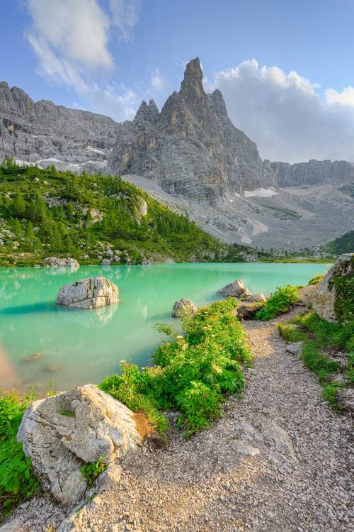 Lago di Sorapis in den Dolomiten von Michael Valjak