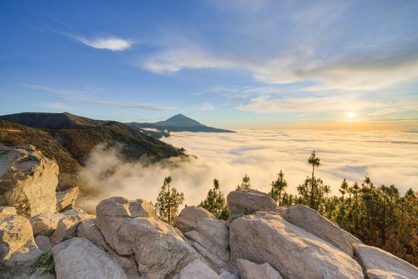 Teneriffa Blick Richtung Teide am Abend von Michael Valjak