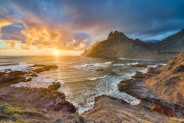 Teneriffa Punta del Hidalgo bei Sonnenaufgang von Michael Valjak