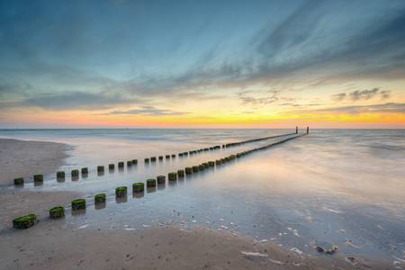 Am Domburger Strand nach Sonnenuntergang