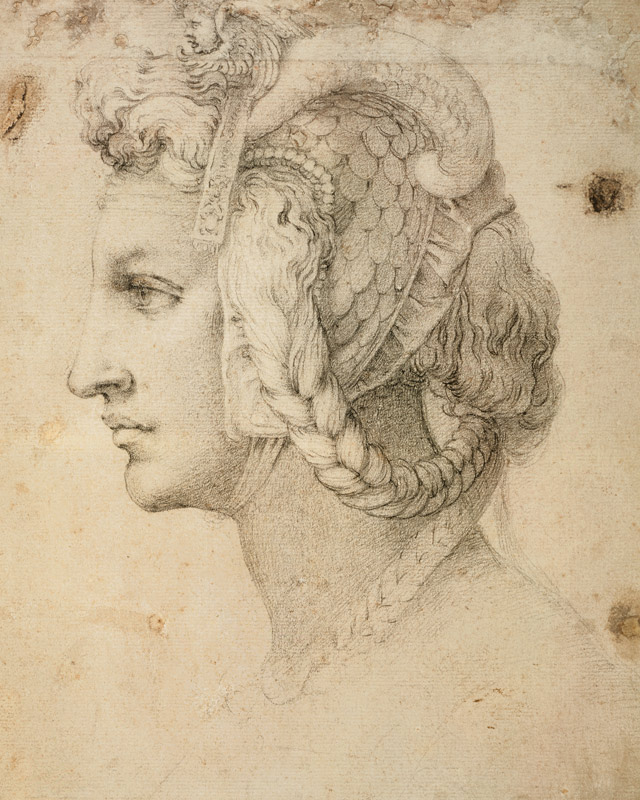 Study of Head von Michelangelo (Buonarroti)