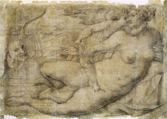 Venus with Cupid von Michelangelo (Buonarroti)