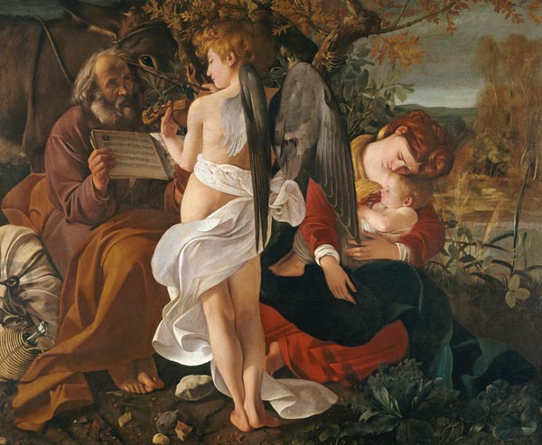 Die Ruhe auf der Flucht nach Ägypten von Michelangelo Caravaggio