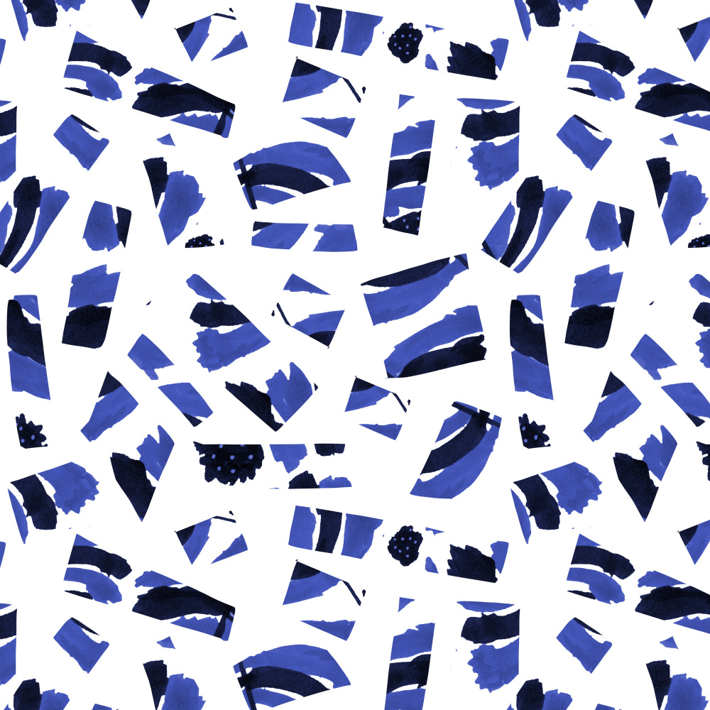 Abstract Cutouts Blue Black von Michele Channell