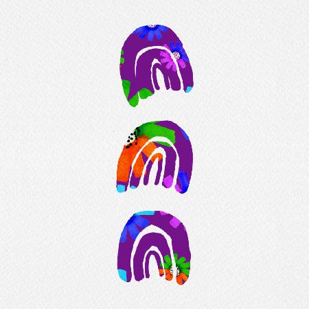Floral Triple Rainbow