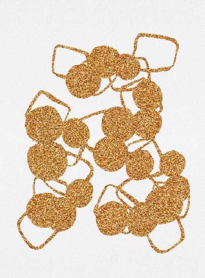 Copper Glitter Shapes Chain