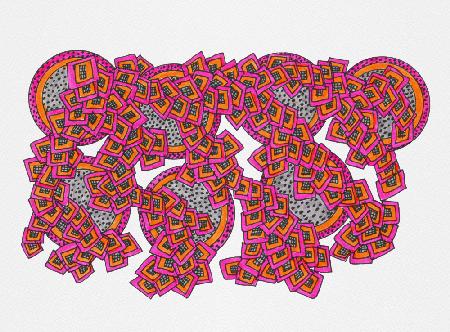 Circles Squares Chains Abstract