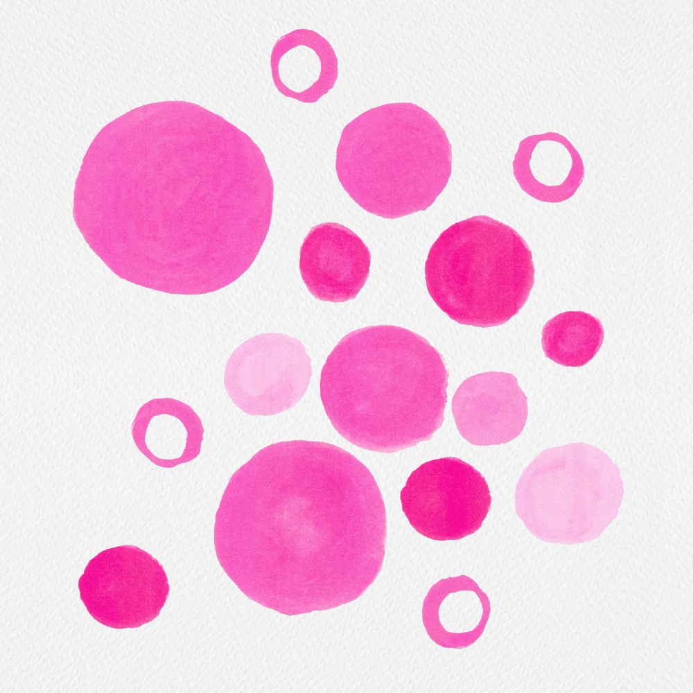 Pink Circles Large Small von Michele Channell