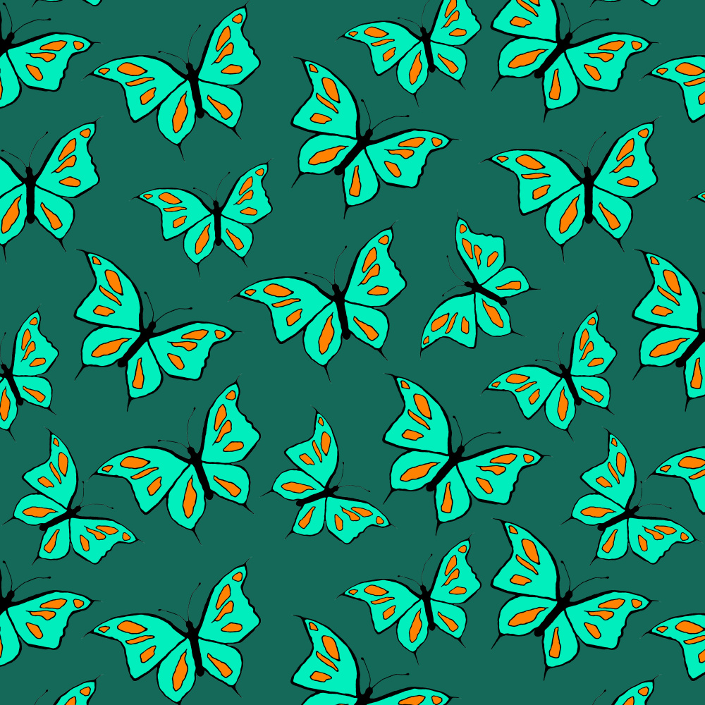 Butterflies Mint On Green von Michele Channell