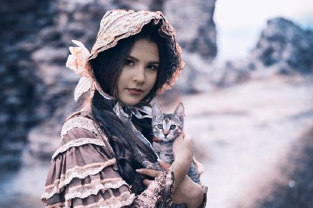 Medana and the cat
