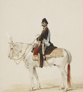 Reiterporträt von Naser al-Din Schah (1831-1896)