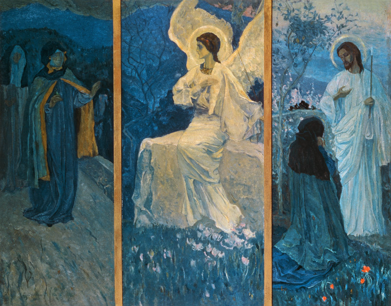 The Resurrection Triptych von Mikhail Vasilievich Nesterov