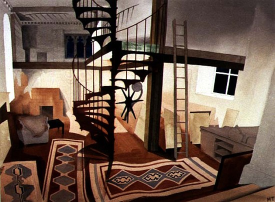 Church Spiral Staircase (w/c on paper)  von Miles  Thistlethwaite