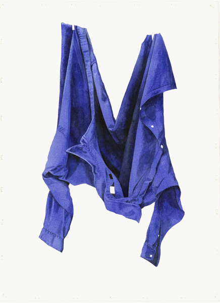Fierce Blue Shirt, 2003 (w/c on paper)  von Miles  Thistlethwaite