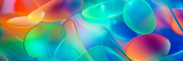 Organische Formen und Mustern in bunten Farben, Abstrakte organische Welt von Miro May