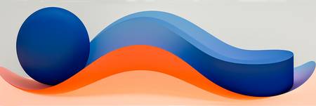 Abstrakte Landschaft aus bunten geometrischen Figuren