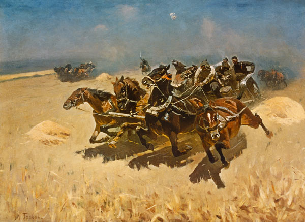 Tachanka (Carriage Race) von Mitrofan Borisovic Grekow