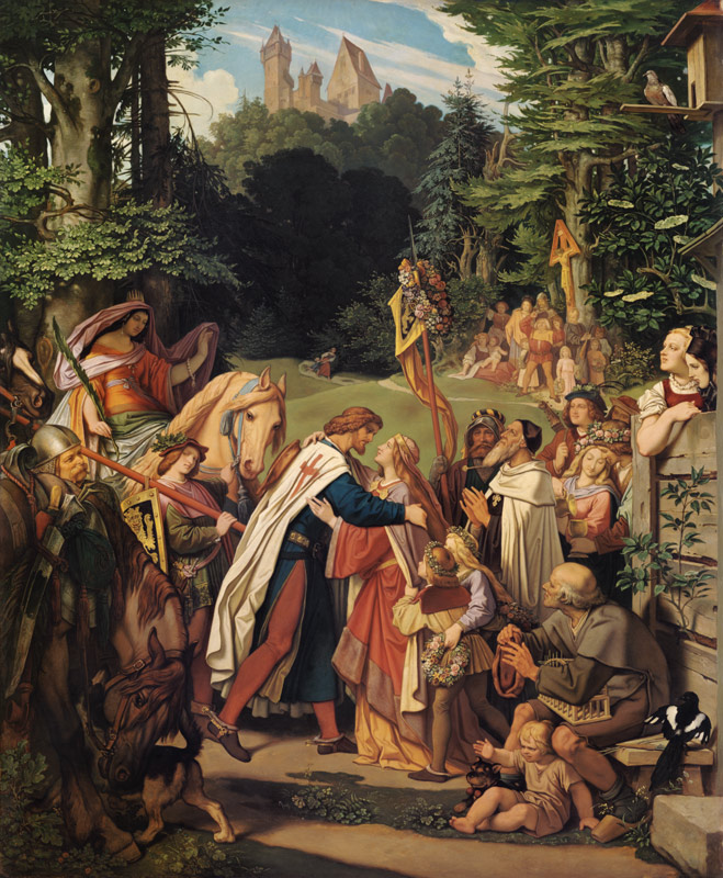 Die Rückkehr des Grafen von Gleichen. von Moritz von Schwind