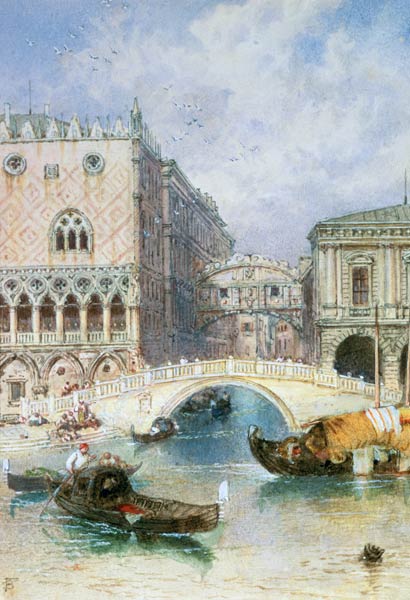 The Bridge of Sighs, Venice von Myles Birket Foster