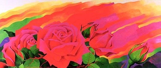 The Rose in the Festival of Light, 1995 (acrylic on canvas)  von Myung-Bo  Sim