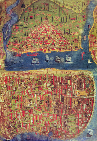 IUK T.5964 View of Istanbul von Nasuh (Matraki) Al-Silahi