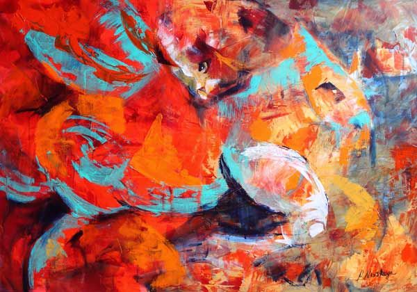 Pferd und Löwe von Natalia Nevskaya