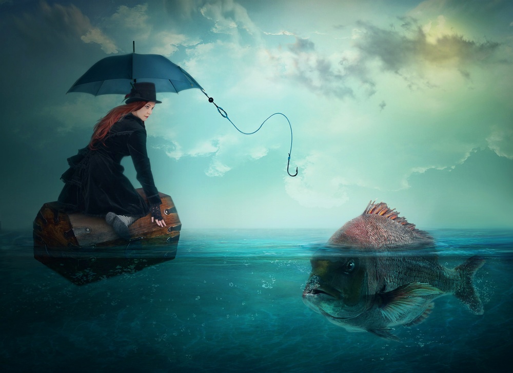 Fishing-for a woman ..! von Natalia Simongulashvili   ( NATALIORION )