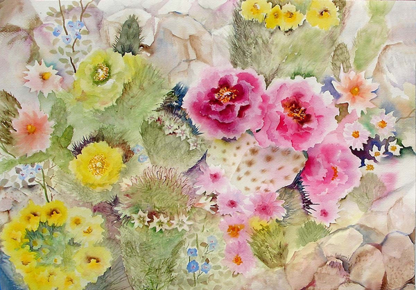 Blooming Cacti von Neela Pushparaj