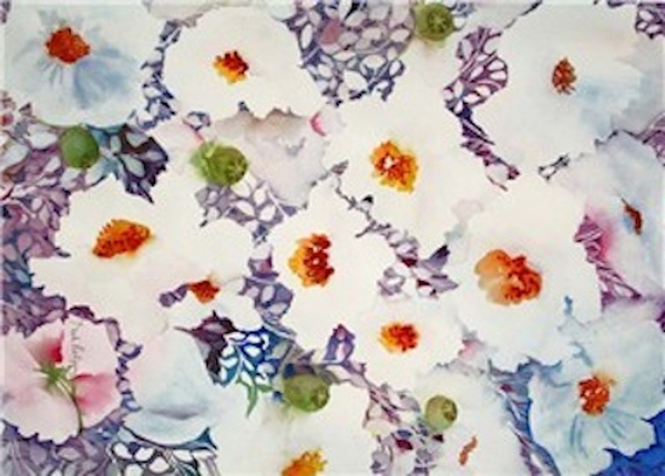 white poppies von Neela Pushparaj