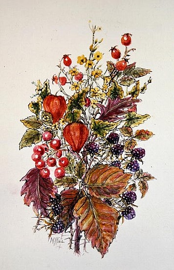 Autumn posy  von Nell  Hill