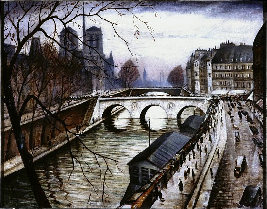Notre Dame de Paris from Quai des Grands Augustins von Christopher R.W. Nevinson