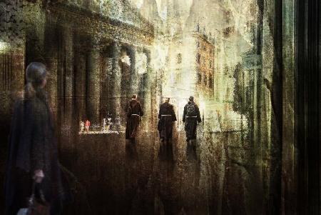 Friars in the historic center