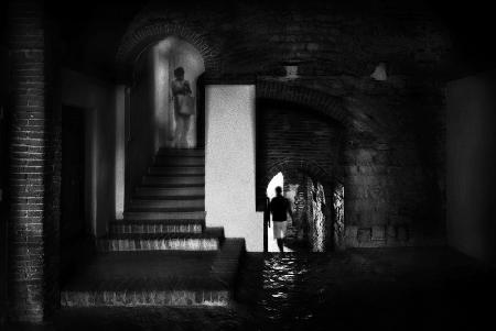 Stairs under the arches