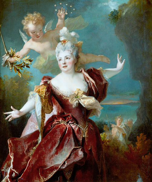 Porträt von Marie Anne de Châteauneuf, genannt Mademoiselle Duclos als Ariadne auf Naxos von Nicolas de Largillière