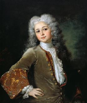 Porträt eines jungen Mannes mit Perücke