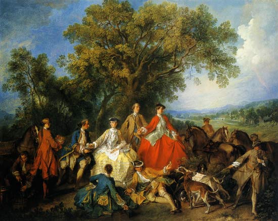 Die Rückkehr von der Jagd von Nicolas Lancret