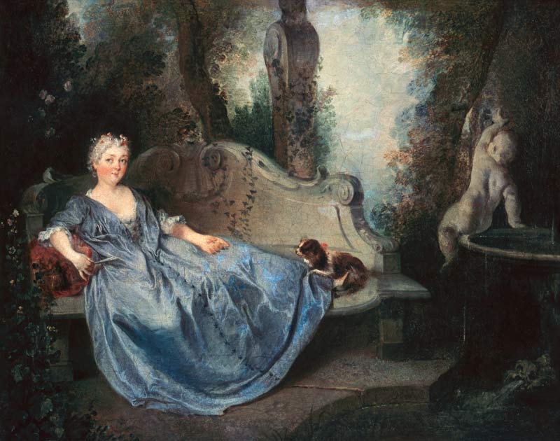 Eine Dame im Garten von Nicolas Lancret