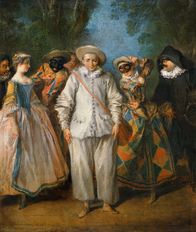 Die Schauspieler der Commedia dell'arte von Nicolas Lancret