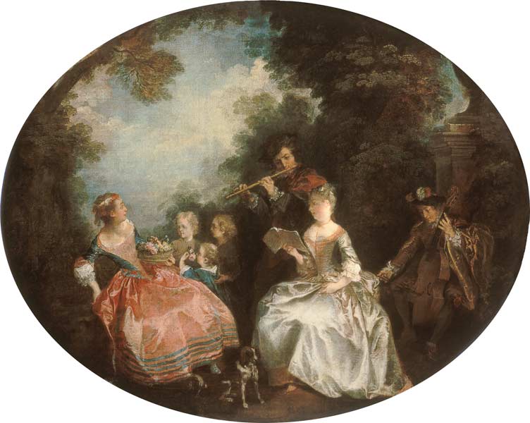 Konzert im Park. von Nicolas Lancret