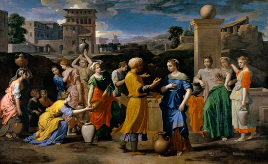 Rebecca und Elieser von Nicolas Poussin