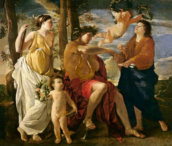 Inspiration des Dichters von Nicolas Poussin