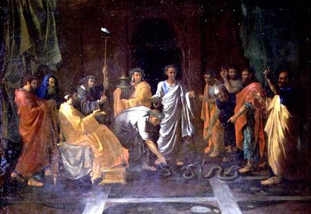 Moses and the Brazen Serpent von Nicolas Poussin
