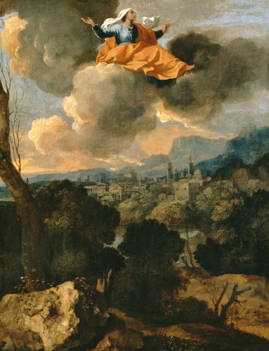 St. Rita of Cascia (panel) von Nicolas Poussin