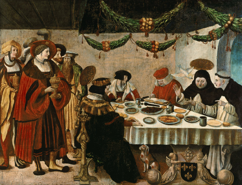 Der heilige Thomas von Aquin bei König Ludwig dem Heiligen von Niklaus Manuel