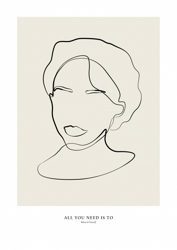 Modern female line art von NKTN