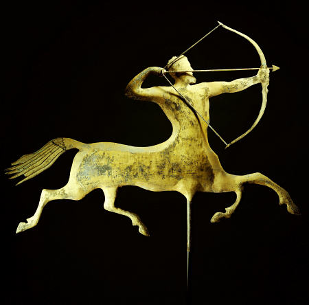 A Fine And Rare Molded And Gilt Copper Weathervane Attr von 