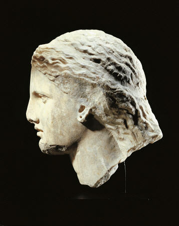 A Greek Marble Female Head In Profile von 