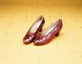 A Pair Of Ruby Slippers Worn By Judy Garland In The 1939 MGM Film ''The Wizard Of Oz'' -  